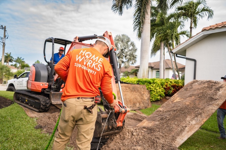 Gas line trenching and installation Naples FL